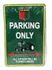 New "Oliver Parking Only, All Others Will be Plowed Under" Tin Sign