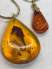 Vintage Seahorse In Amber Resin Pendant Amber Necklace Both With Chains