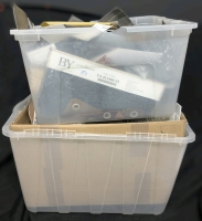 Huge Fabric Sample Lot in 2 Large Plastic Bins | Includes Leather, Linen, Textiles, Upholstery + | Largest Swatch 12.75" x 17.75"