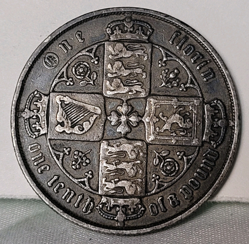 1872 Great Britain Silver One Florin . Dated : MDCCCLXXII