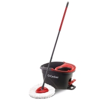 New O-Cedar Easy Wring Spin Mop & Bucket System - 4 Mop Heads Included