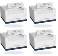 4 New Boxes CLEAN SKIN CLUB Ultra Soft "Clean Towels" | 25 Towels per Box | Retails for Over $40