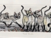 Signed Gorgeous Framed Enid Groves "Tall Tails" Limited Edition 280/350 Print | 31.25" x 11.75" - 3