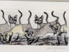 Signed Gorgeous Framed Enid Groves "Tall Tails" Limited Edition 280/350 Print | 31.25" x 11.75" - 4