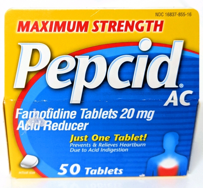 New PEPCID AC Maximum Strength Famotidine Tablets (Acid Reducer) | 50 Tablets | EXP 06/2026