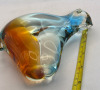 Stunning Art Glass Polar Bear Blue & Amber Approximately 5 x 6 Inches - 5