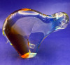 Stunning Art Glass Polar Bear Blue & Amber Approximately 5 x 6 Inches - 6