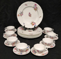 22 COALPORT Dishes - Teacups & Saucers and Dinner Plates - A.D. 1750