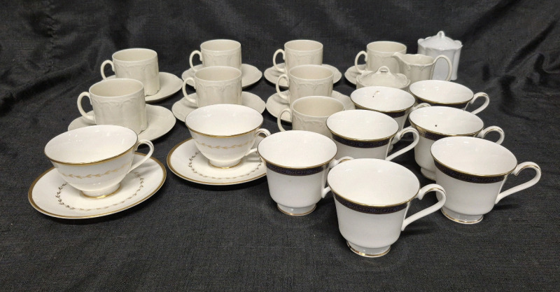 Royal Doulton Cups & Saucers & Rosenthal Classic Rose Cups & Saucers +