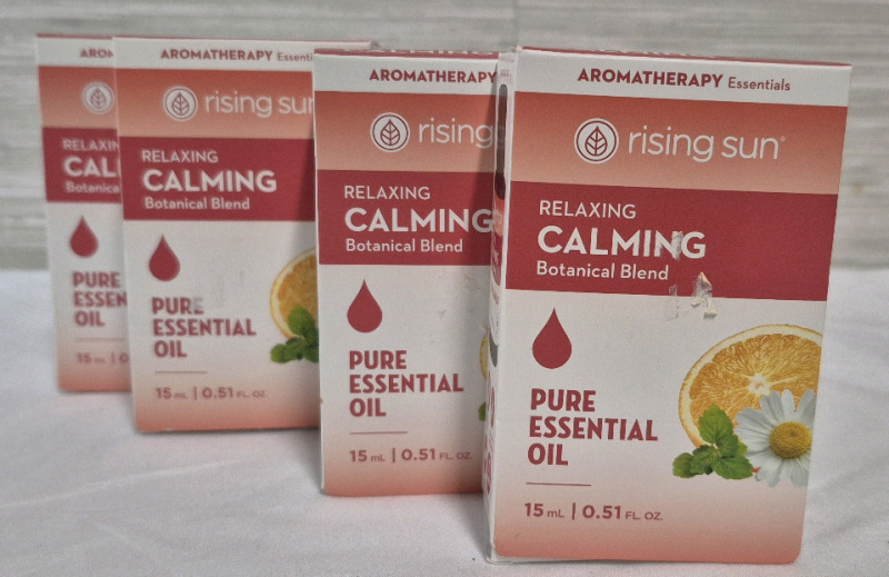 4 New Rising Sun Relaxing CALMING Botanical Blend Pure Essential Oil 15mL