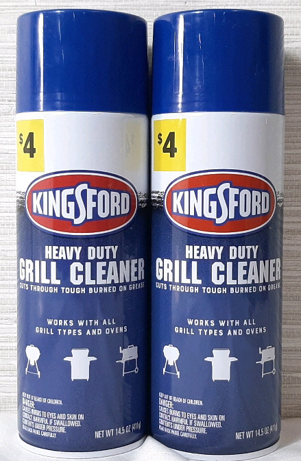 2 New Kingsford Heavy Duty Grill Cleaner Cans - 411g each