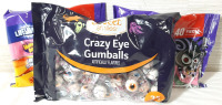 3 New Bags of 40pcd Assorted Candy Bags & 35pcs Gumball Eyes - Variety Packs Include Lifesavers, Hubba Bubba Max, Lifesaver Big Ring Gummies & Starbursts - Variety Packs are 199g each & Gumballs are 280g, Varieties Best Before February 2025 & Gumballs Bes