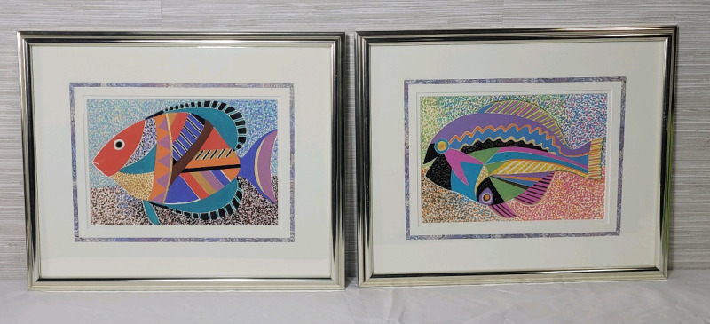 Home Decor FISH Framed Prints . Each frame measures 18 1/4&times;14.5"