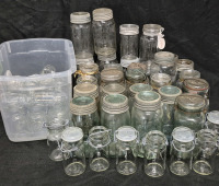 Large Mason Jar Lot - Tinted Right Facing Beaver Jar #6 - Crown, Gem, Atlas Perfect Seal, Queen ++ Some Blue/Green Tint Jars