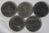 1968 - 1982 Canadian One Dollar Coins , Consecutive Years . 15 Coins - 4