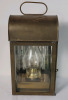 Vintage Nautical Brass Ship Cabin Oil Lantern w/Side Door & Pull Out Oil Lamp . Made in England . Measures 6 3/4"&times;12"&times;5 1/4"