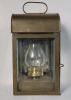 Vintage Nautical Brass Ship Cabin Oil Lantern w/Side Door & Pull Out Oil Lamp . Made in England . Measures 6 3/4"&times;12"&times;5 1/4" - 7