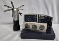 CCH Travel Desktop Picture Frame 7" Long & Clock, Thermometer & Humidity 5" Long & Flashlight/Multi Tool 5.75" Long