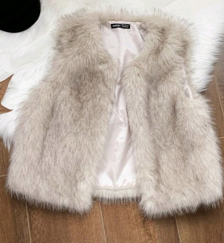 New Ladies Faix Fur Vest sz 2XL