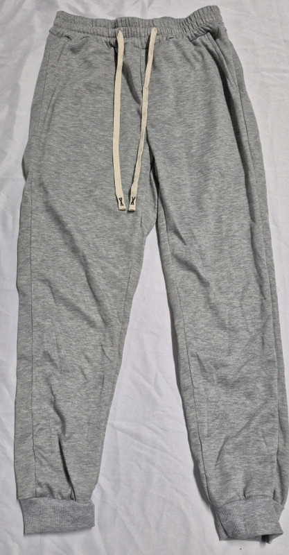 New Men's sz Small Gray Track Pants - Draw String Waist