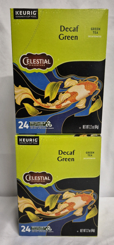 48 Pods Celestial Seasonings Decaf Green Tea K-Cup Pods Keurig