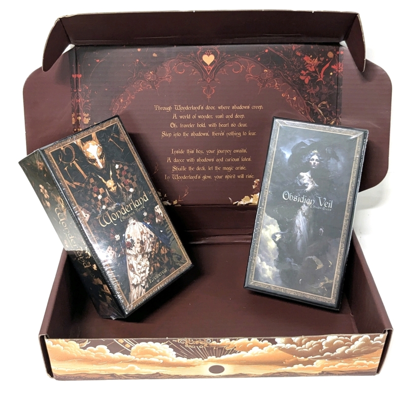 New ERETHEREAL Shadow Tarot : Wonderland Shadow Tarot &: Obsidian Veil Oracle Card Decks | Retail Value of Over $80!