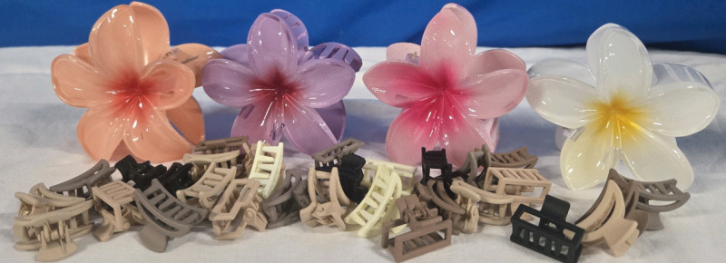 New | Assorted Hair Clip Lot | Includes Flower Themed & Mini Clips