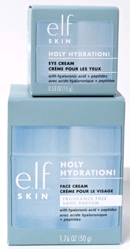 New E.L.F. Skin Holy Hydration | Eye Cream (15g) & Fragrance Free Face Cream (50g)
