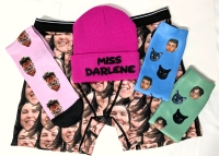 New Socks, Beanie & Boxers with Other People's Names, Faces & Pets | Boxers Size Large, Others One Size Fits Most