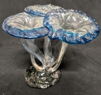 Vintage Art Glass Vase. 8" Tall, 9" Across. No Chips or Cracks Noted