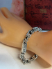 New 925 Sterling Silver Bracelet 5mm Square Byzantine Link 8.5&rsquo;&rsquo; Approximate Slide Clasp Stamped - 3