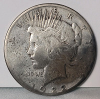 1922-S USA Silver Peace One Dollar Coin