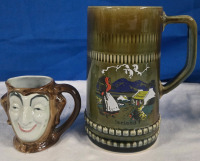 Wade Irish Porcelain Beer Stein & Toby Cup Collectible Mug