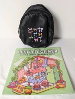 New Coco Wyo Little Corner Cute and Comfy Covering Book and Childrens Mini Backpack. Colouring Book Measures 8?25" by 8.25"