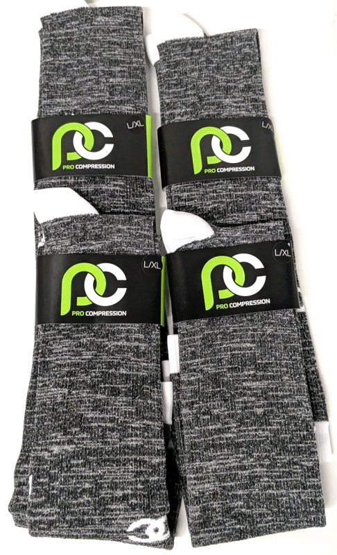 4 New Size L/XL | PRO COMPRESSION Crew Socks