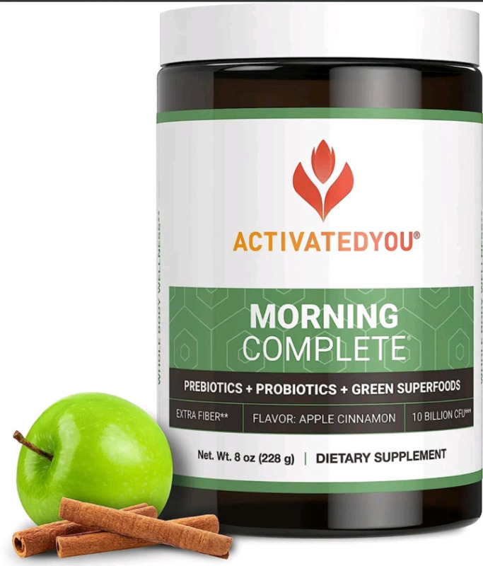 New | Morning Complete 8 Oz Mix for Gut Health W/Prebiotics, Probiotics, Antioxidants, Green Superfoods, 10 Billion Cfus, 30 Servings | * Retails For $102 *