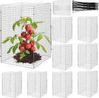 New - Geosar 40-Pack Chicken Wire Plant Protectors 11.7"&times;19.5" Mesh Plant Protection Cage with U Shaped Garden Stakes and Nylon Tie