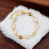 New en route Whimsical Romance Stone Bracelet 18K Gold Plated Over Brass - 2