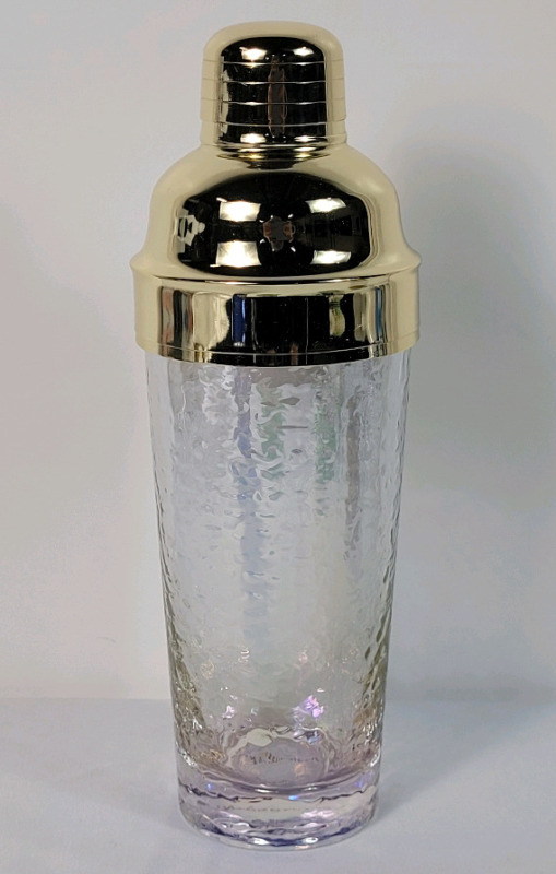 New - Anthropologie Zaza Lustered Cocktail Shaker . Measures 9.5" tall .