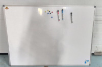 Like New 48 by 35" White Board with Magnets & Dry Erase Markers