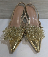 New: Snazzy Woman's High Heeled Shoes EU Size 39 - 10.5" Heel to Toe - 9cm High Heel