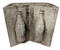 Rugged Signed Heavy Duty Vase/Bucket/Planter with Molded Cola Bottles on Front | 9" x 4.25" x 9" Tall