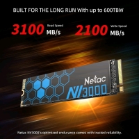 New Netac 500GB NVMe PCIe Gen3x4 M.2 Internal Solid State Drive Up to 3,100 MB/s with Aluminum Heatspreader 300TBW, Built for Gaming