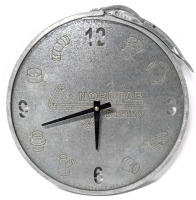 Neat Nordfab Ducting Metal Advertising Clock | 10.5" Diameter