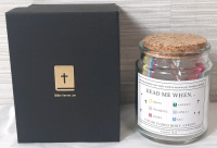 New Bible Verse Jar, Including Box, The Jar with Cork Seal (3&frac12;" Tall, 2&frac12;" in Diameter), Printed Color Coded Bible Verses & A Small Paper and String Pendant