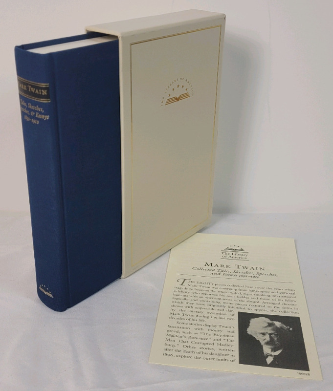 New - Mark Twain : Collected Tales, Sketches, Speeches and Essays 1891 - 1910 Hardcover Book . Published by The Library of America . 1000+ Pages