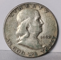 1952 USA Silver Franklin 50 Cent Half Dollar