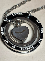 New 316 Stainless Steel Memorial Ash Necklace No Longer By My Side But Forever in My Heart Papa