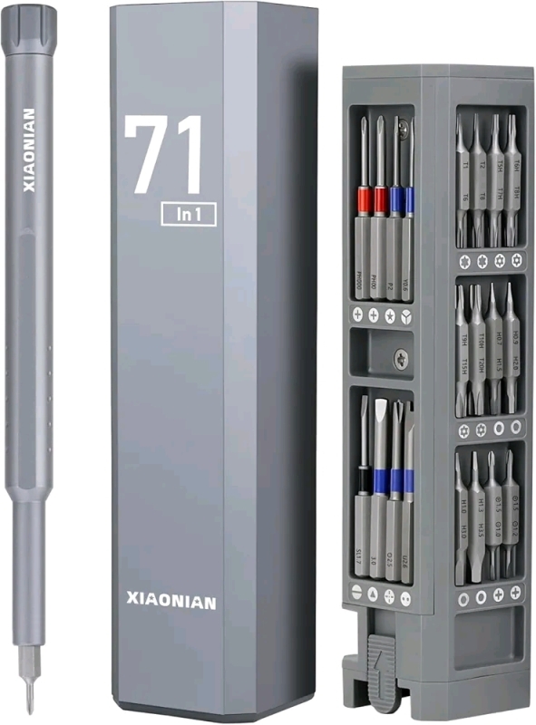 New - 71-in-1 Precision Screwdriver Kit , Magnetic Mini Screwdriver Set, Small Screwdriver Portable Professional Repair Tool, Dual-Ended S2/CRV Steel bits, Magnetic Case