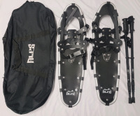 New - ALPS Light Weight Aluminum Trekking Snow Shoes with Poles & Carrying Tote Bag . Measures 30" Long , Good for Teen to Adult